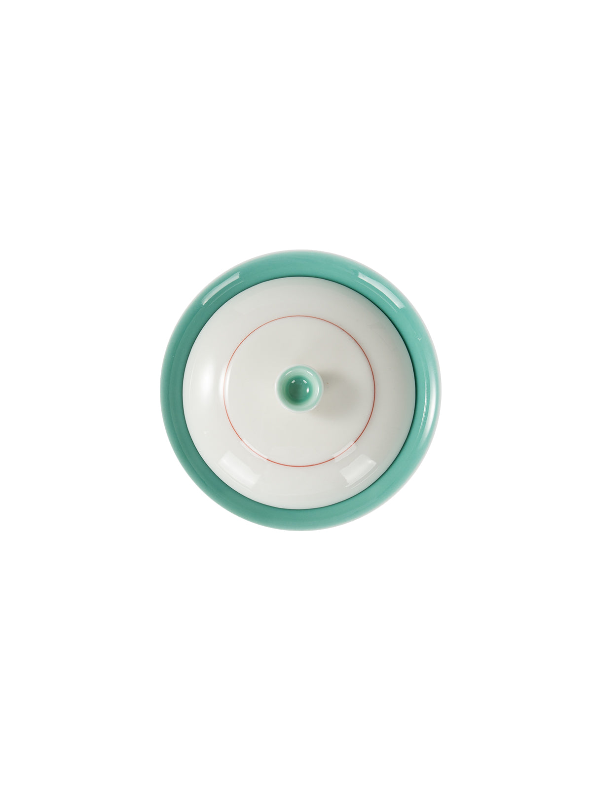 CRAFILAB | Jade Mud Pine Stone Green & Peaches Lidded Bowl