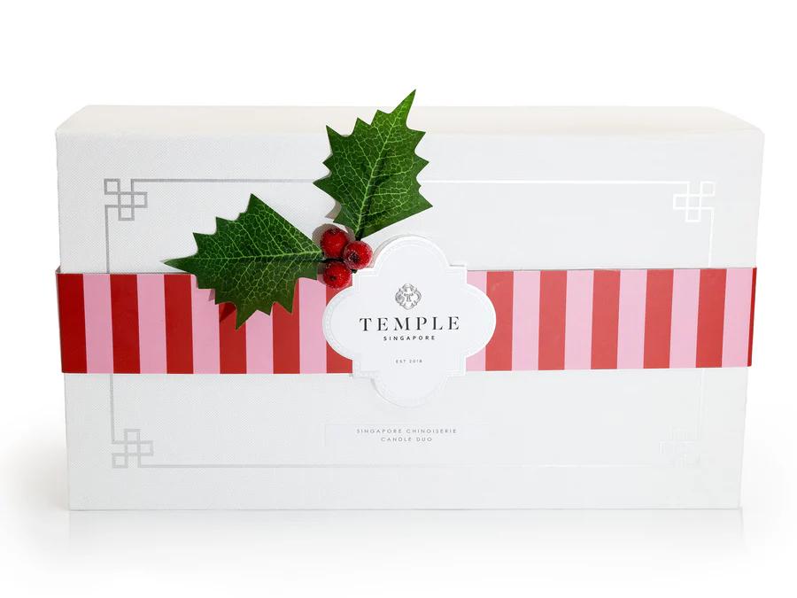 TEMPLE CANDLES | Christmas Chinoiserie Candle Duo Gift Box