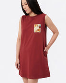 STUDIO QILING | Russet Cotton Jersey Tank Dress