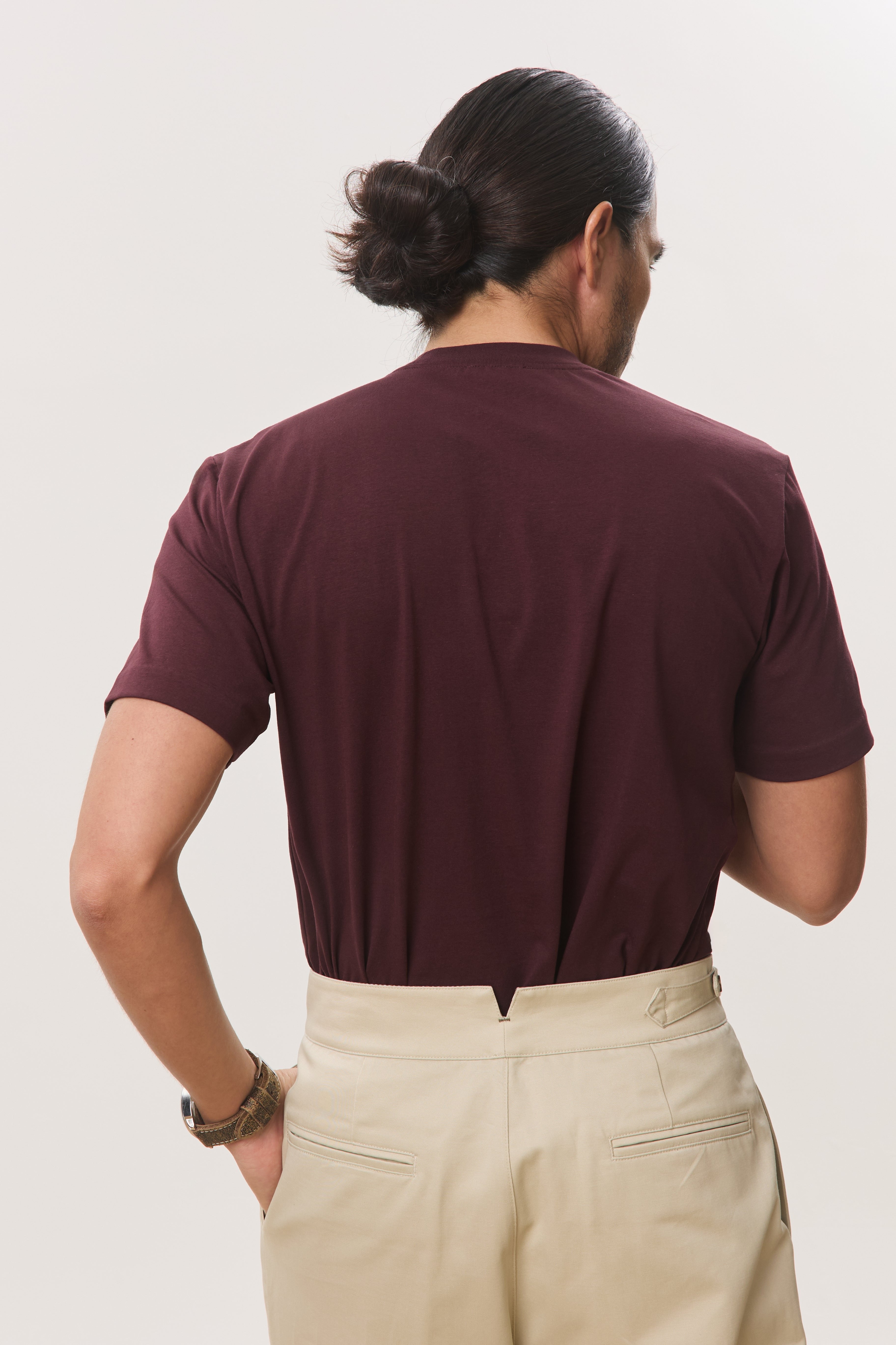 HOUSE OF ANON | Arlo Mock Neck Tee, Jersey