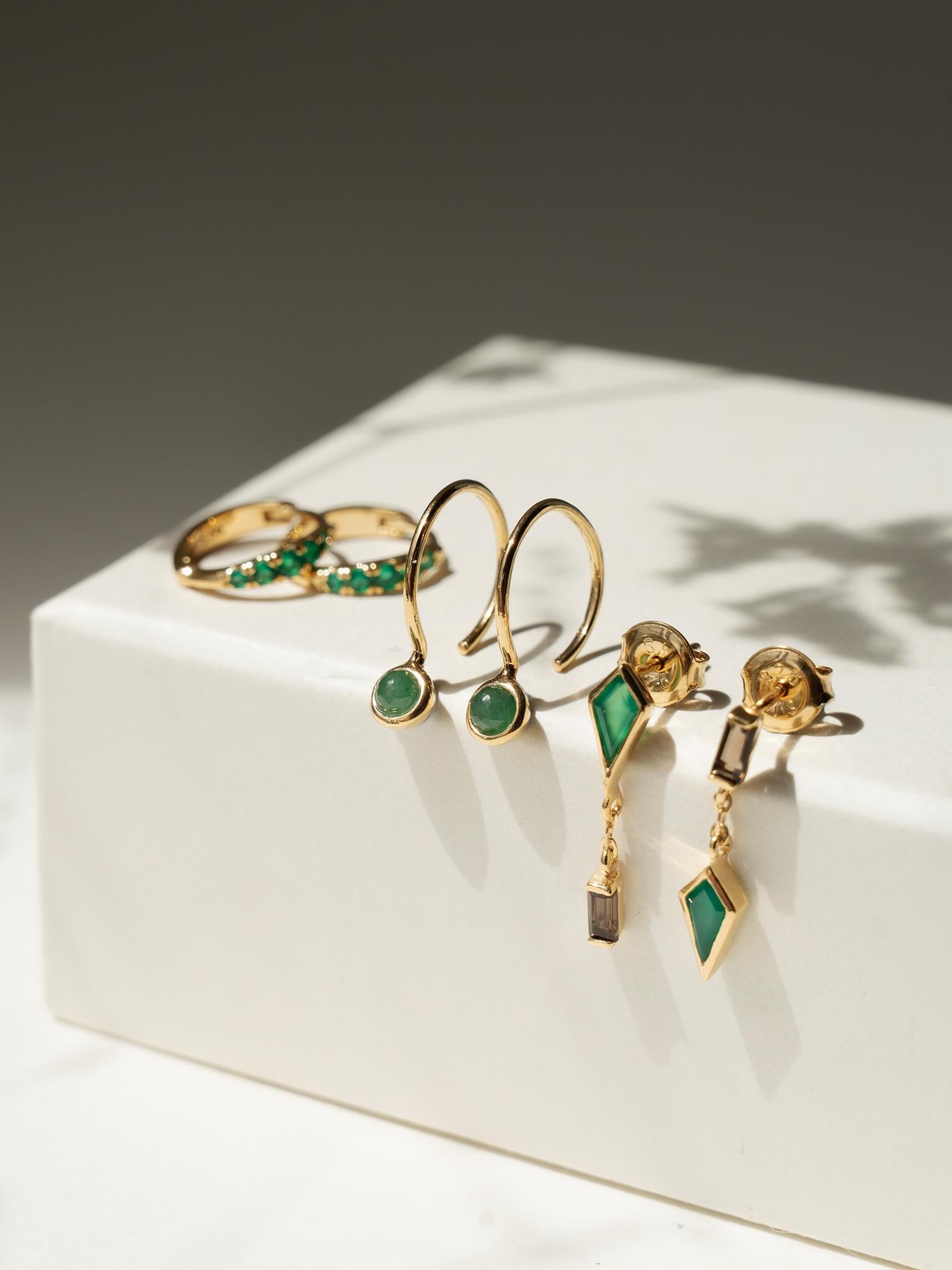 EMBRACE JEWELLERY | Green Whisper Earrings