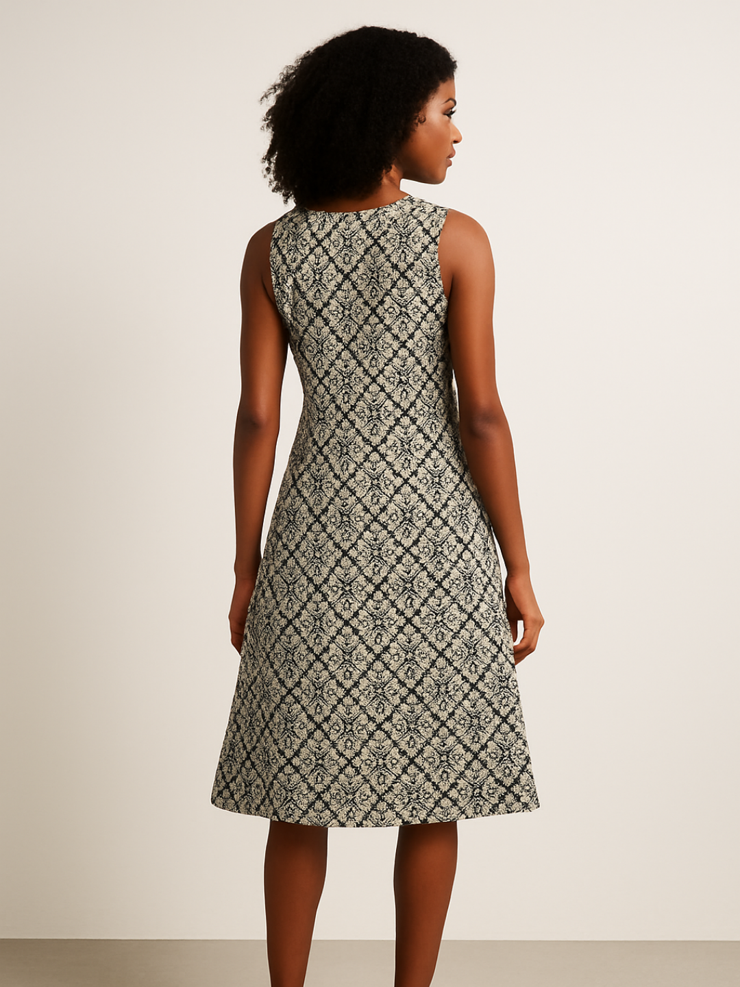 NIMBU | Isla Ikat Women A-Line Dress In Cotton