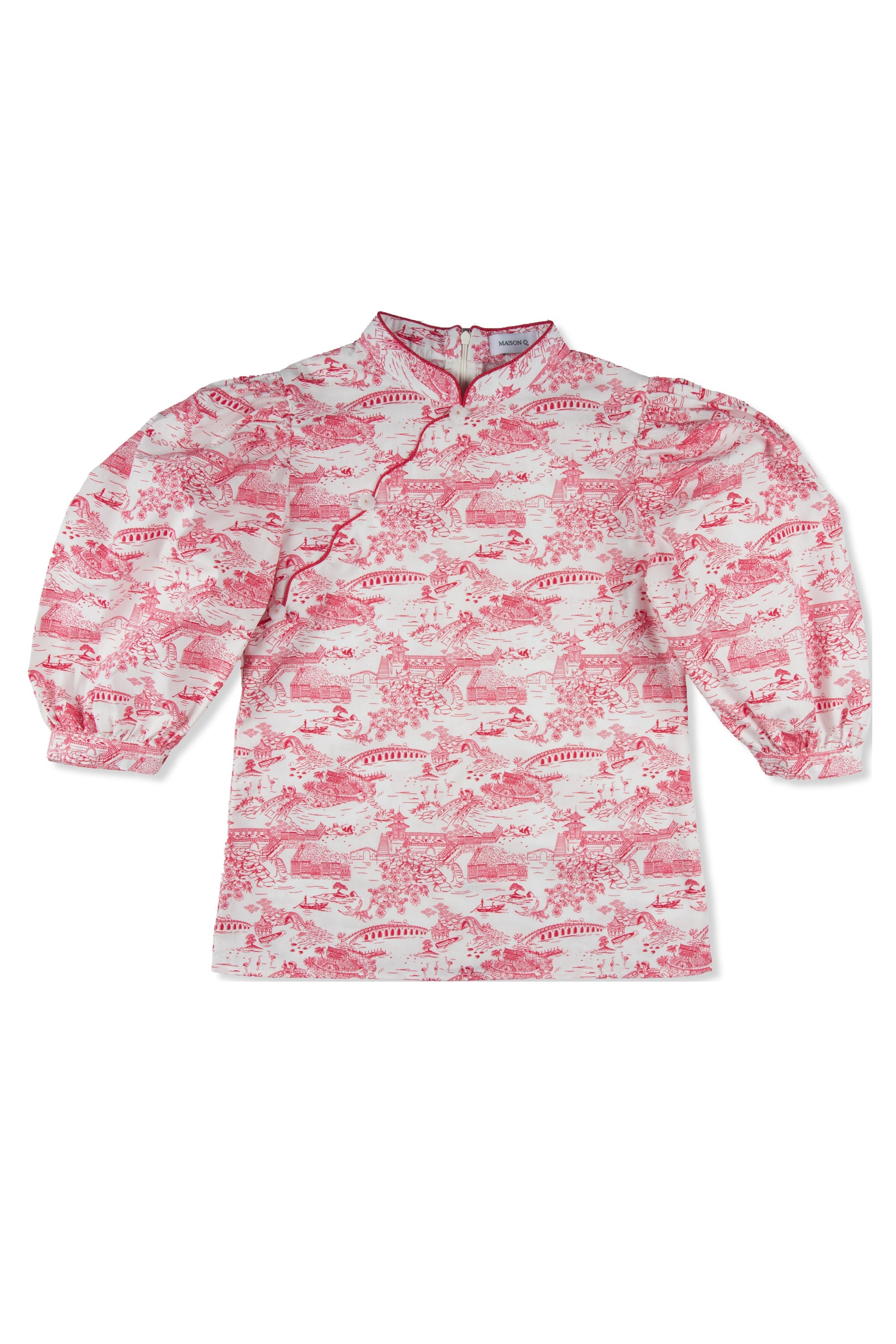 MAISON Q | Straits Tale Women's Cuffed Sleeves Blouse