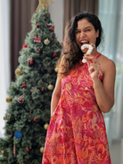 NIMBU | Eden Hot Pink Women's Short Halter in Muslin Cotton