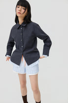 3EIGHTH | Kasane Shirt In Ink Navy