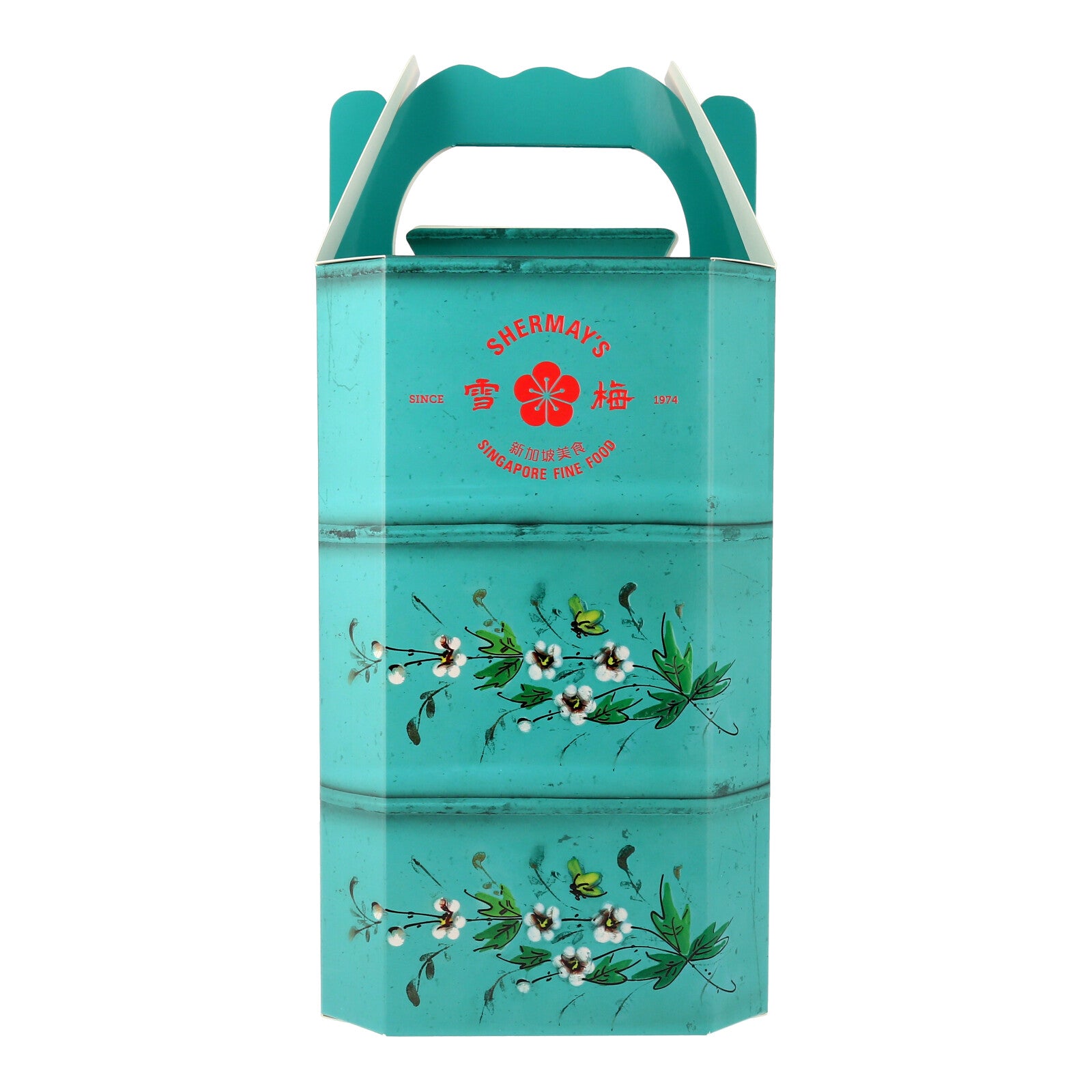 SHERMAY'S SINGAPORE FINE FOOD | Vintage Teal Tingkat Gift Set - Seafood