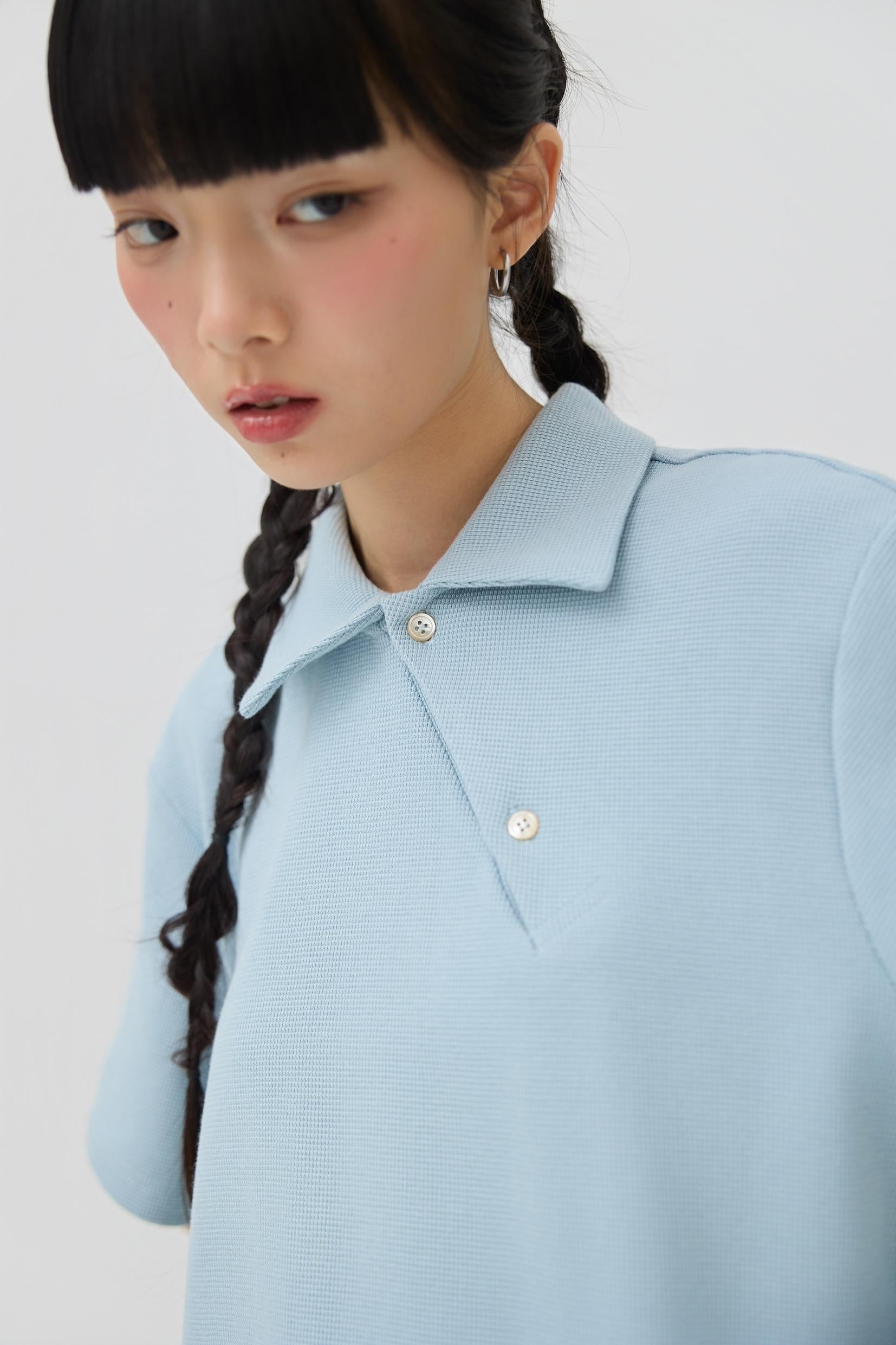 3EIGHTH | Jinwa Knit Tee | Powder Blue