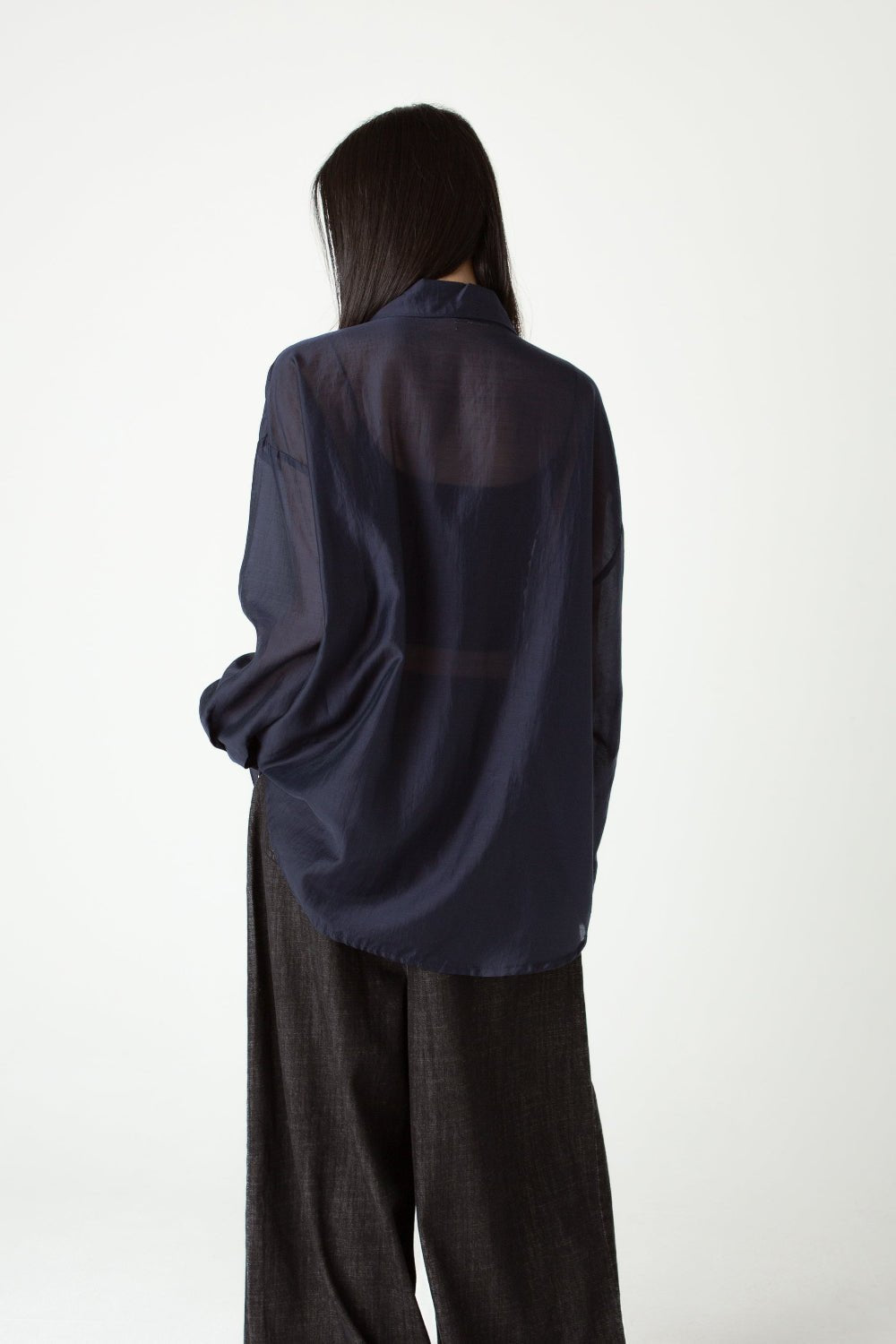 SAERO COLLECTIVE | Malgeun Tencel Shirt | Navy