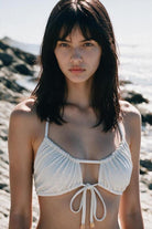 HAI THE LABEL | Summer Bliss | Bubblegum Ruched Bikini Top - Jelly White
