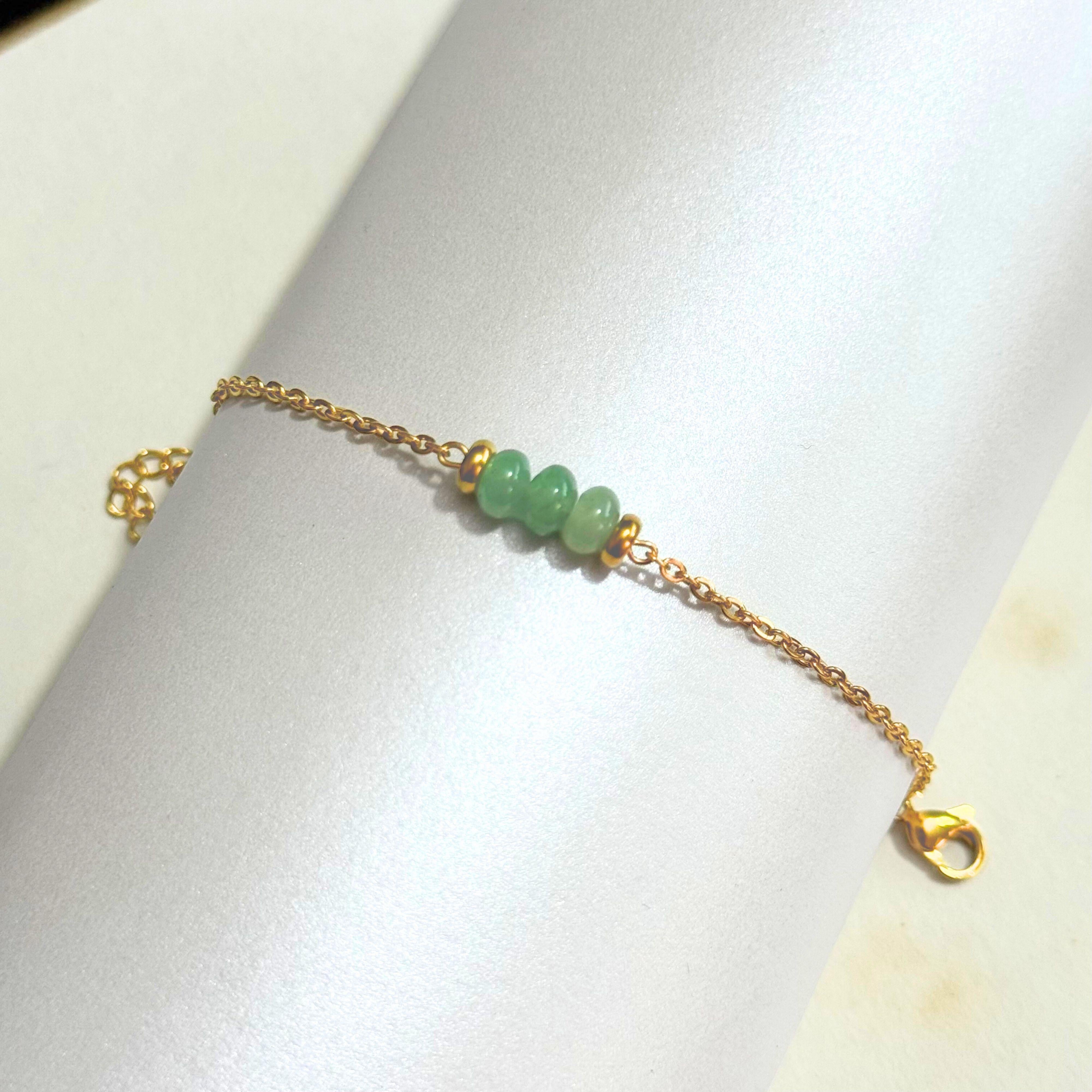 THE ANTECEDENT STORE | B - Trinity Green Aventurine Chain Bracelet