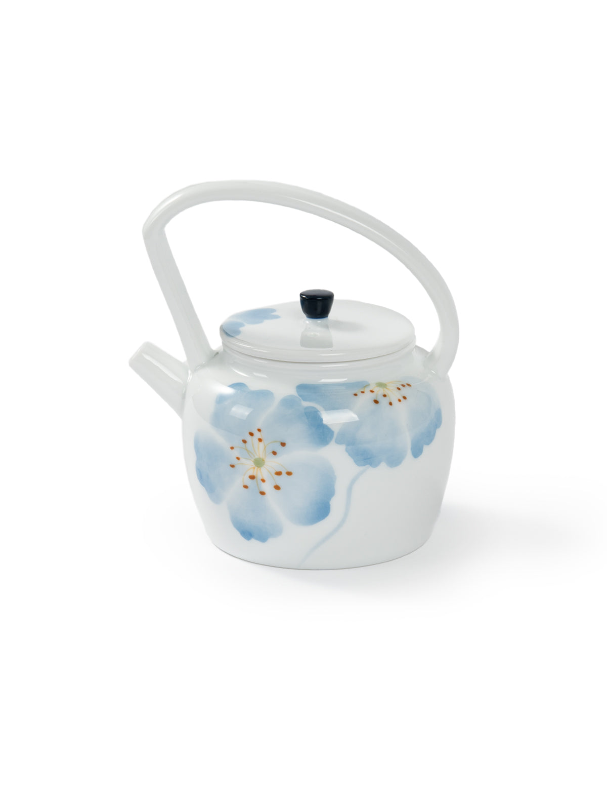 CRAFILAB | Blue Begonia & Slanted Handle Teapot