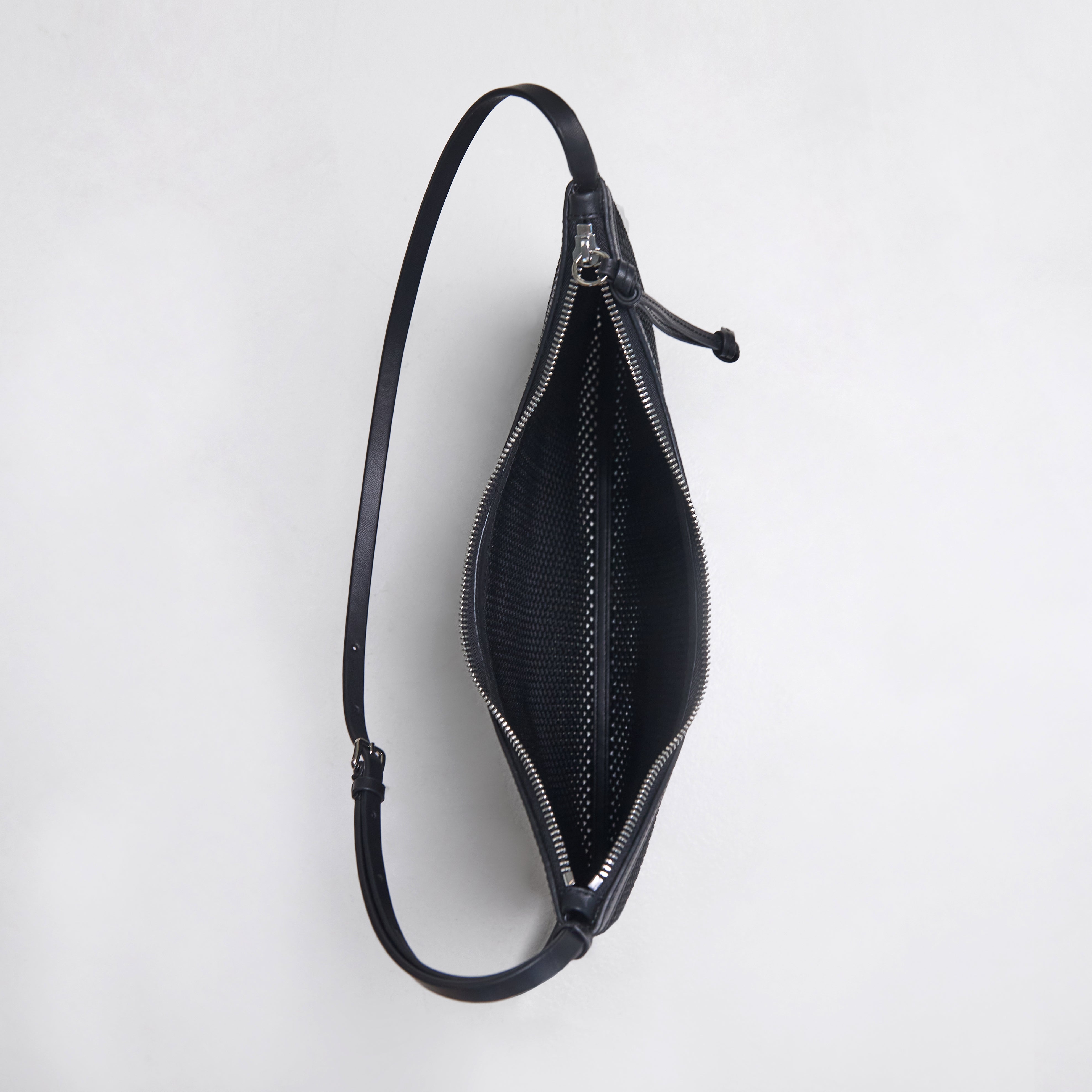WU HAUS | Veil Net Black Shoulder Bag