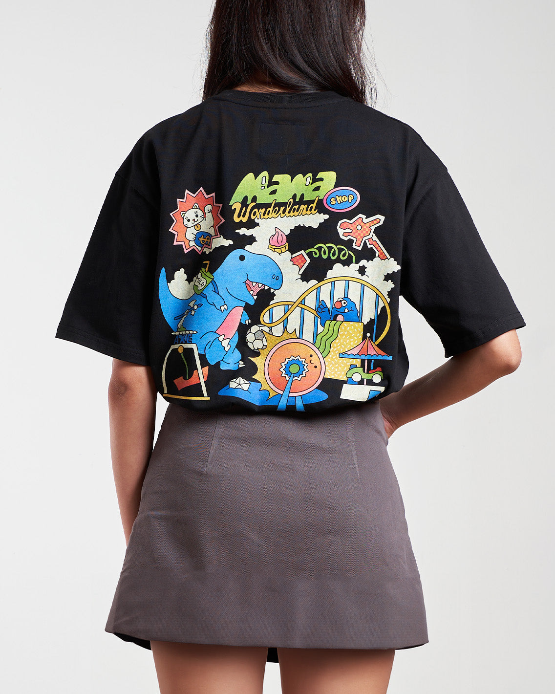 TALKING TOES | Never Grow Up Oversized Tee - Black