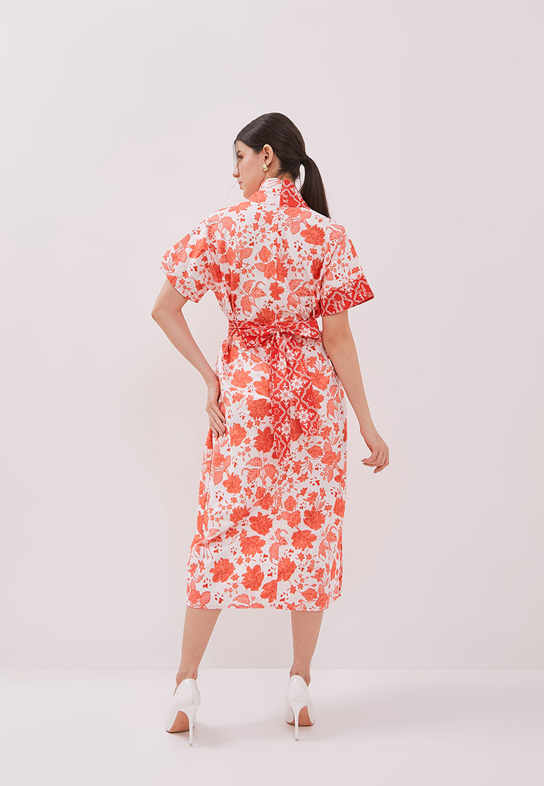 ANS.EIN | PERANAKAN TILES Wrap Dress