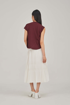 SABRINAGOH | Arleth Knit Top | Maroon