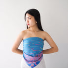 BINARY STYLE | Dragons On Singapore Water Silk Square Scarf 87X87 cm