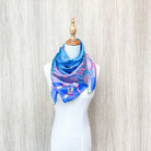 BINARY STYLE | Dragons On Singapore Water Silk Square Scarf 87X87 cm