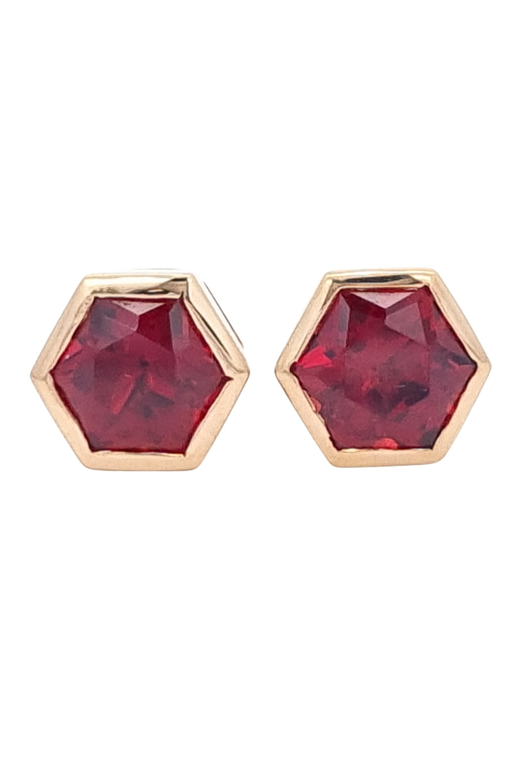 CREATIVE JEWELLERY STUDIO | 18K Solid Gold, Red Garnet Earrings by Satine Gems Jewelry