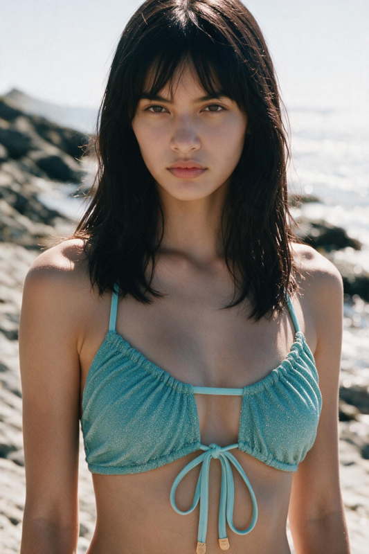 HAI THE LABEL | Summer Bliss | Bubblegum Ruched Bikini Top - Jelly Teal