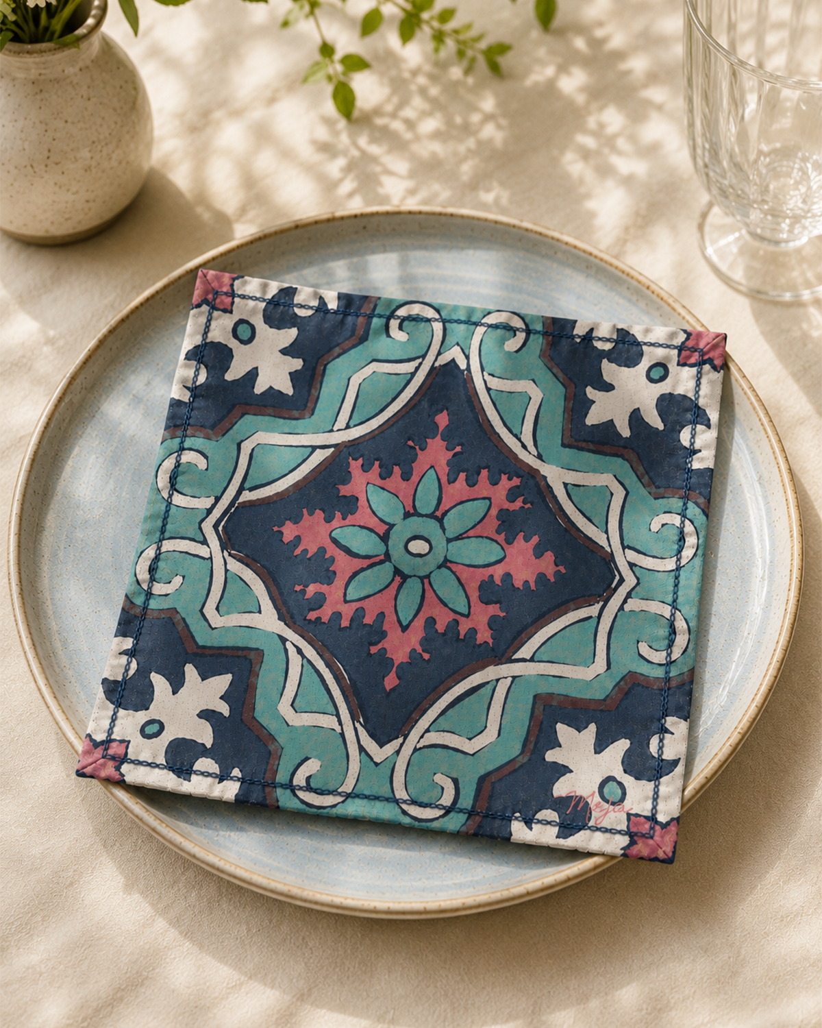 MEJA MAISON DE BALI | The Mosaique Table Napkin By Meja (Set Of 2)