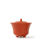 CRAFILAB | Brick Red & Turquoise Three&Legged Lidded Bowl