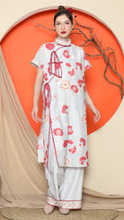 KANZI COLLECTION | Grey Oriental Floral Cheongsam