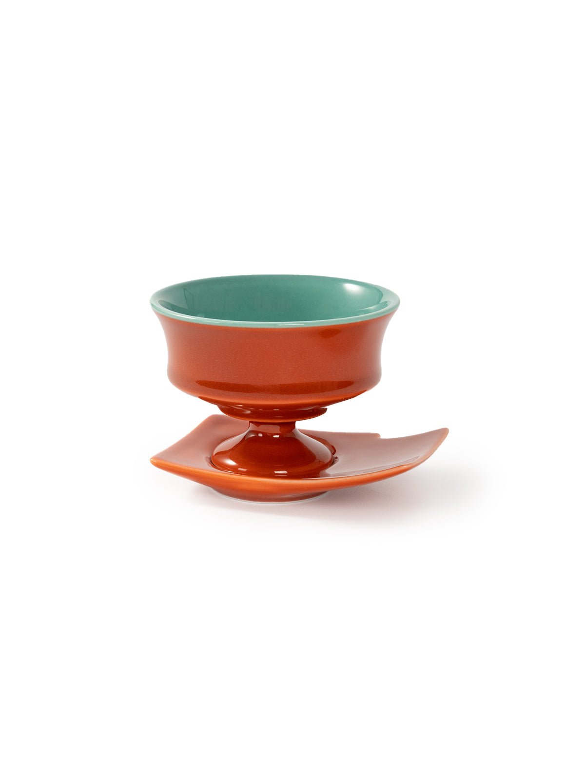 CRAFILAB | Brick Red & Turquoise Tall Cup