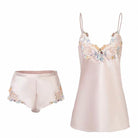 BELLS & BIRDS | Florentine Mulberry Silk Cami Set (Rose)