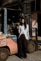 SAERO COLLECTIVE | Split Layer Top | Ivory