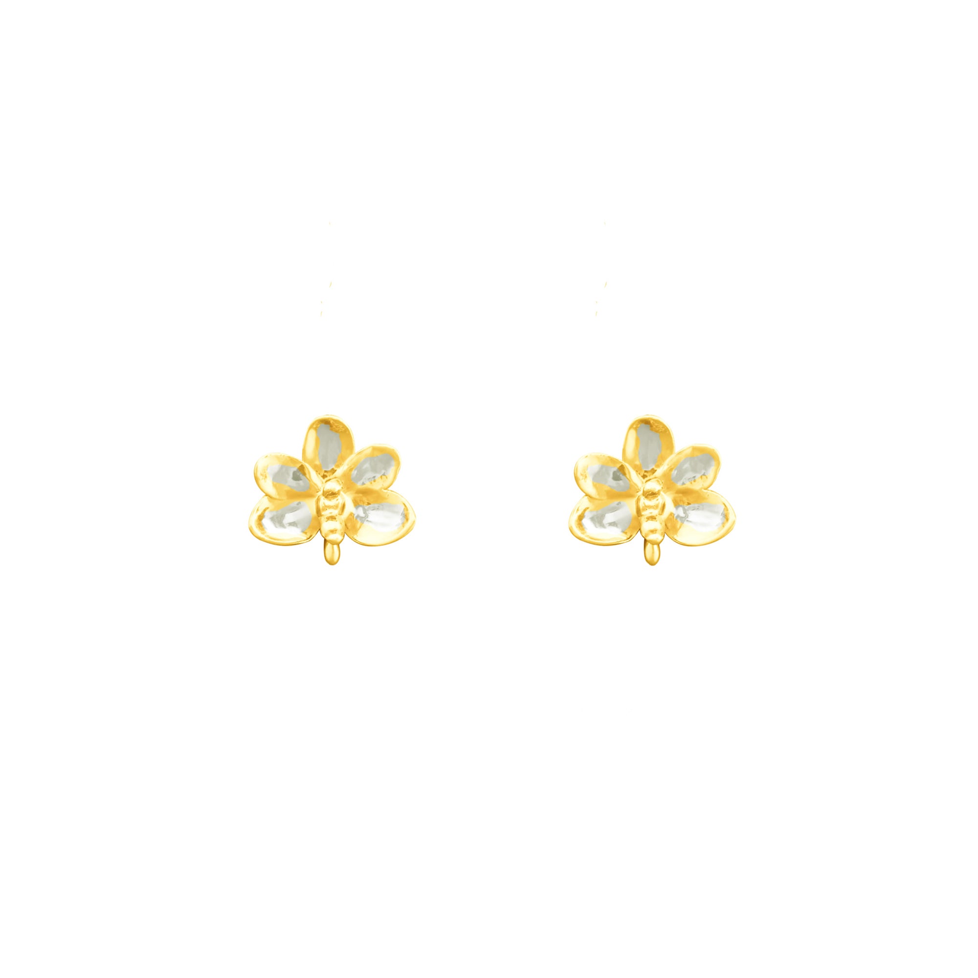 RISIS | Ascocenda Blossom Earrings in Gold & Palladium