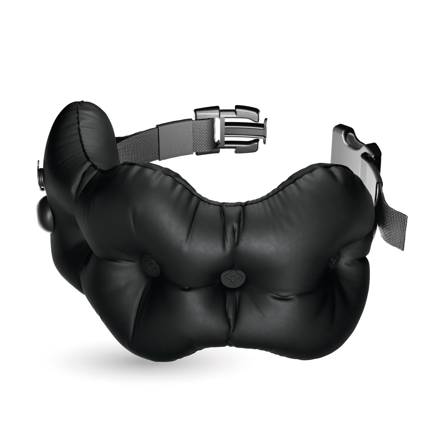 CROSSING | Inflatable Air Pump Lumbar Travel Pillow | Black
