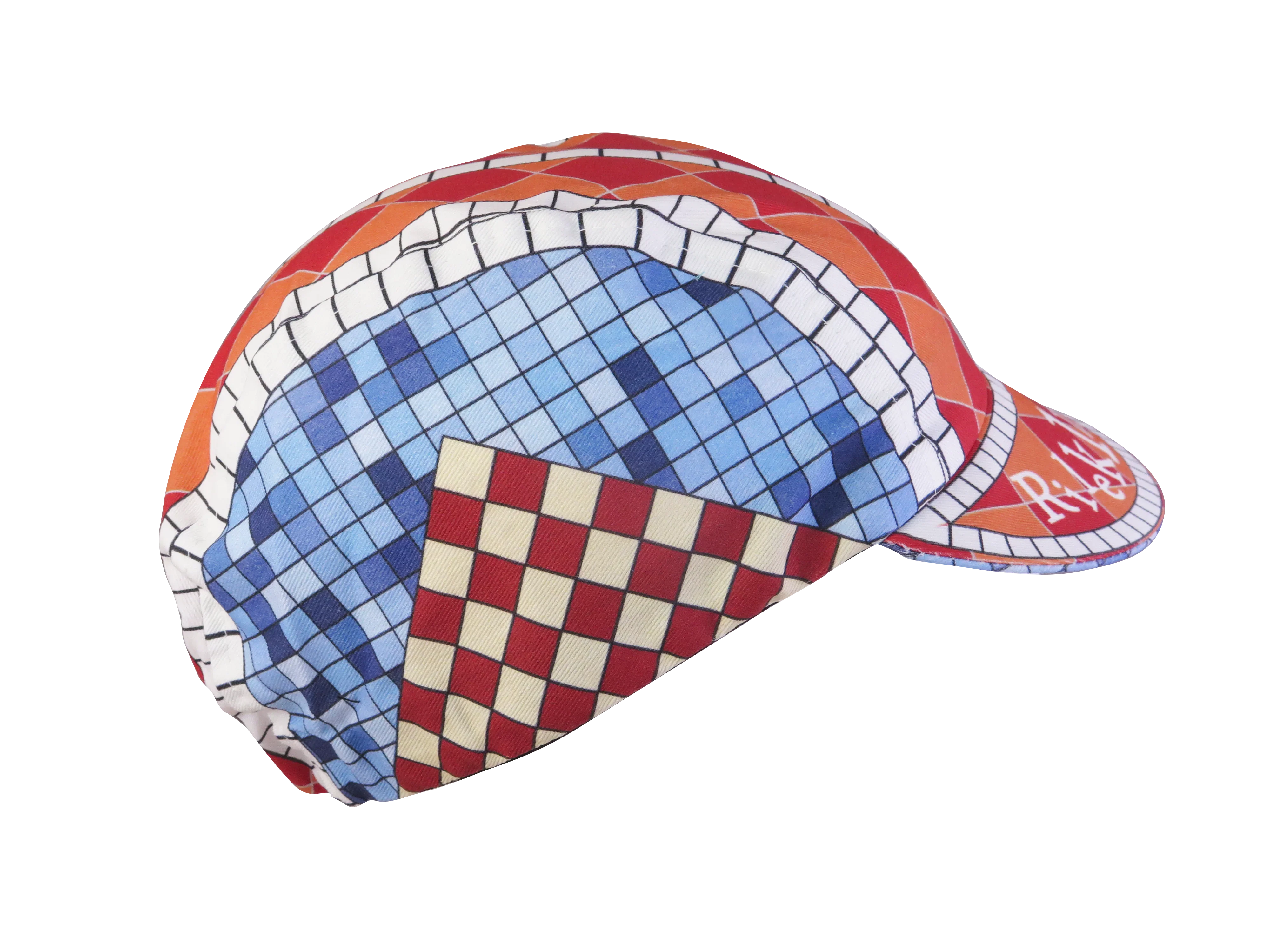 A DESIGN BY TAKACHYA | Cycling Cap - Lepak Checkered Brown Blue