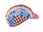 A DESIGN BY TAKACHYA | Cycling Cap - Lepak Checkered Brown Blue