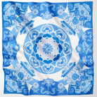 BINARY STYLE | Peranakan Bricolage in Blue Premium Silk Scarf