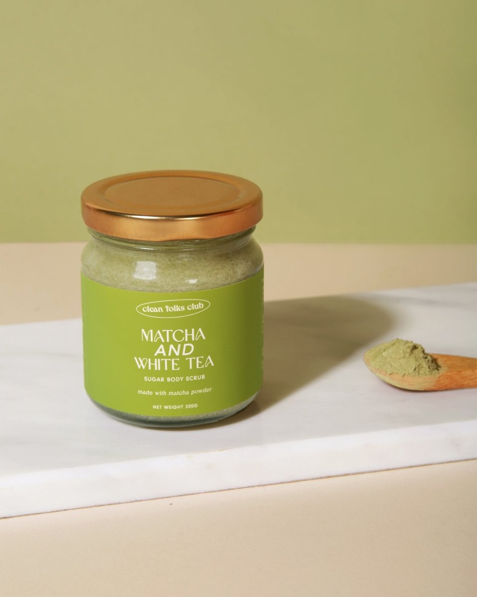 Matcha & White Tea Sugar Body Scrub - Clean Folks Club