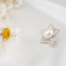 Ocean Star Freshwater Pearl Brooch WC00009 - PEARLY LUSTRE