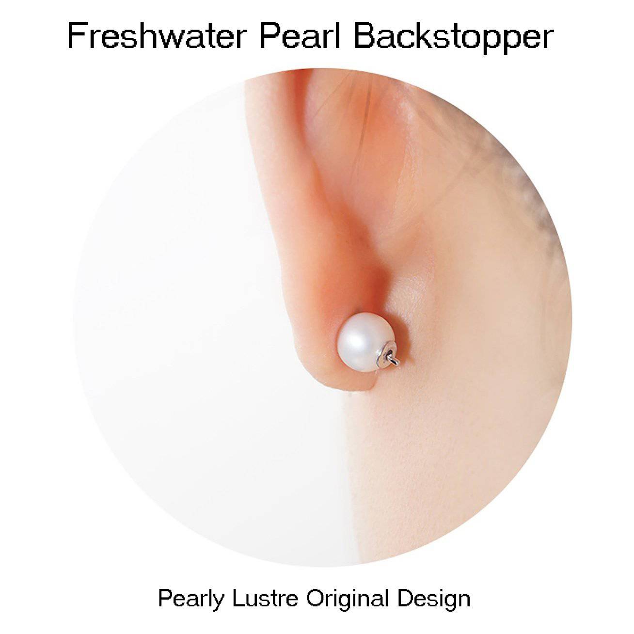 Elegant Freshwater Semi Round Pearl Earrings WE00017 - PEARLY LUSTRE