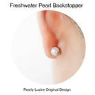 Elegant Freshwater Semi Round Pearl Earrings WE00017 - PEARLY LUSTRE