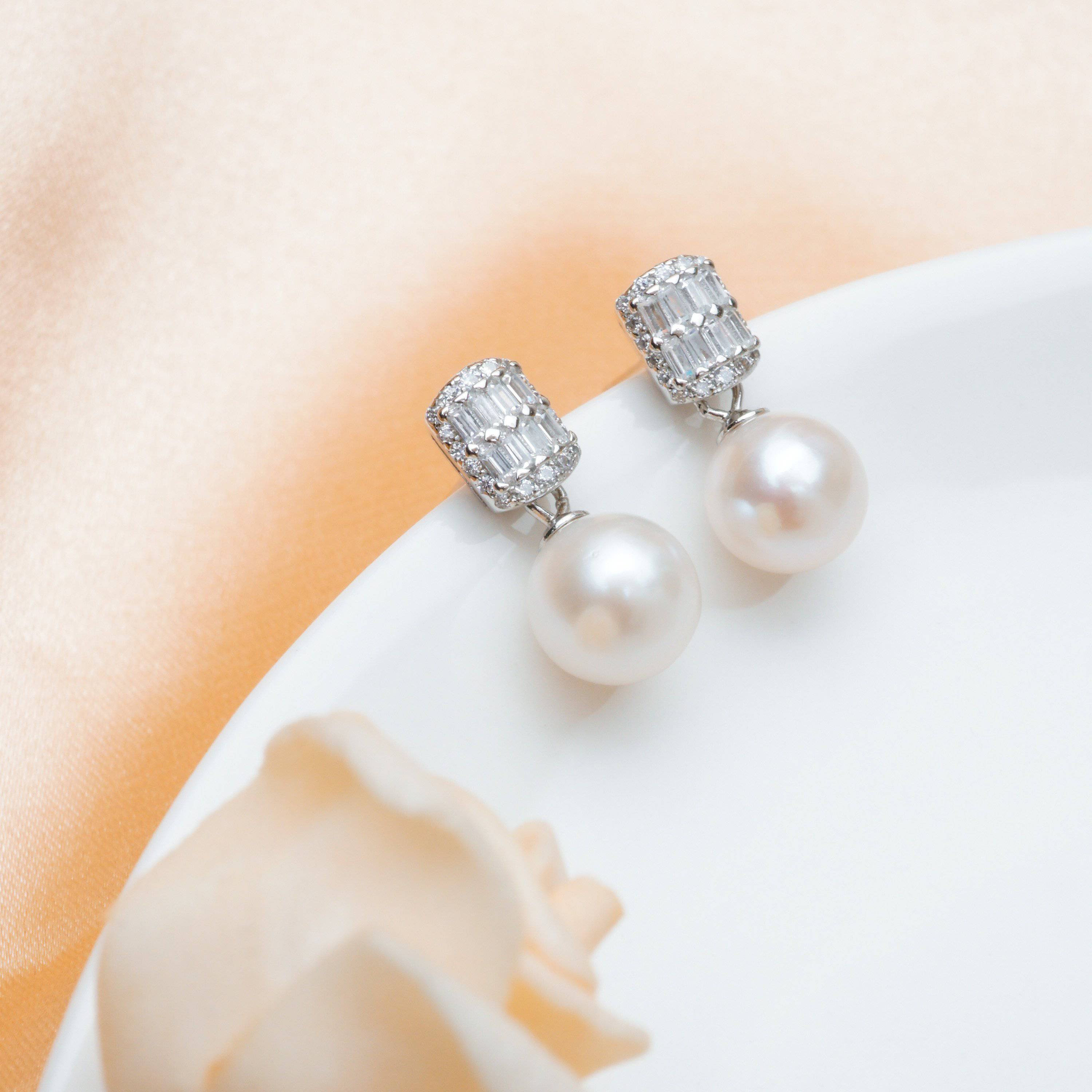 Elegant Freshwater Pearl Earrings WE00066 - PEARLY LUSTRE