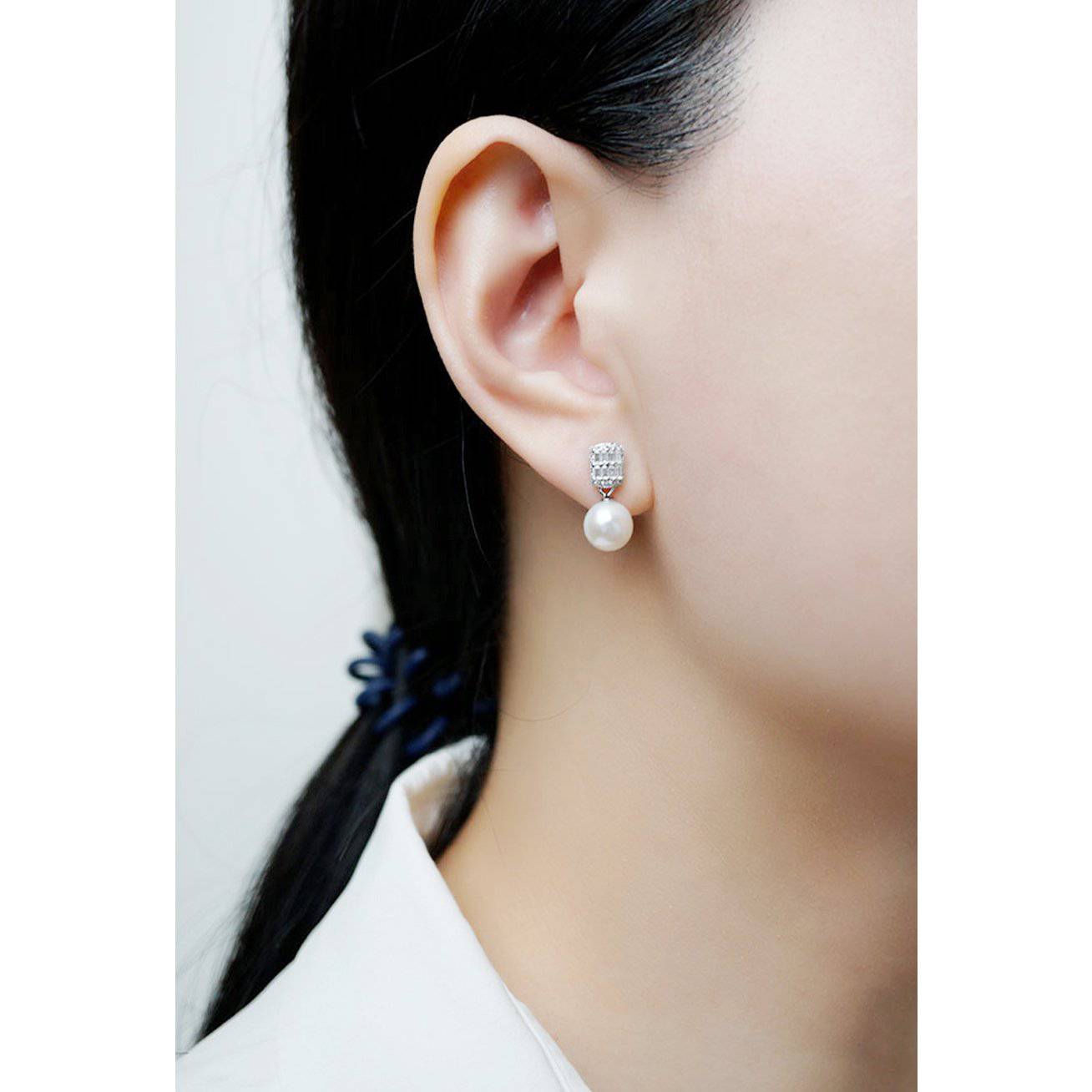 Elegant Freshwater Pearl Earrings WE00066 - PEARLY LUSTRE