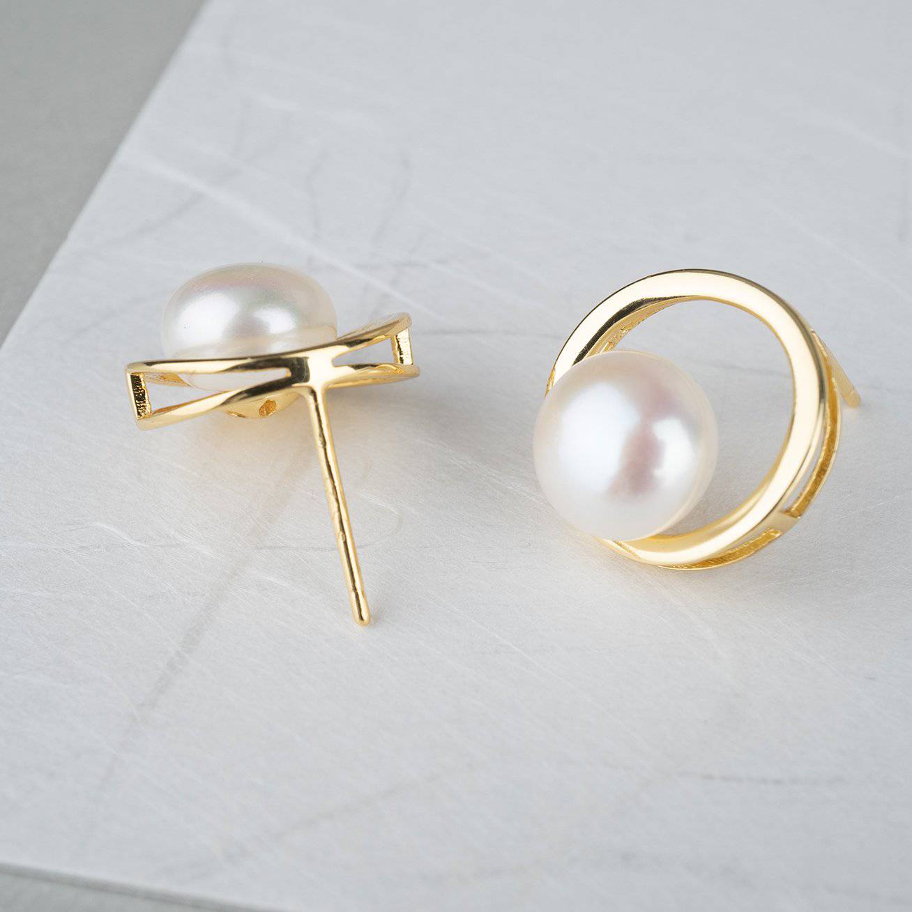 Elegant Freshwater Pearl Earrings WE00109 - PEARLY LUSTRE