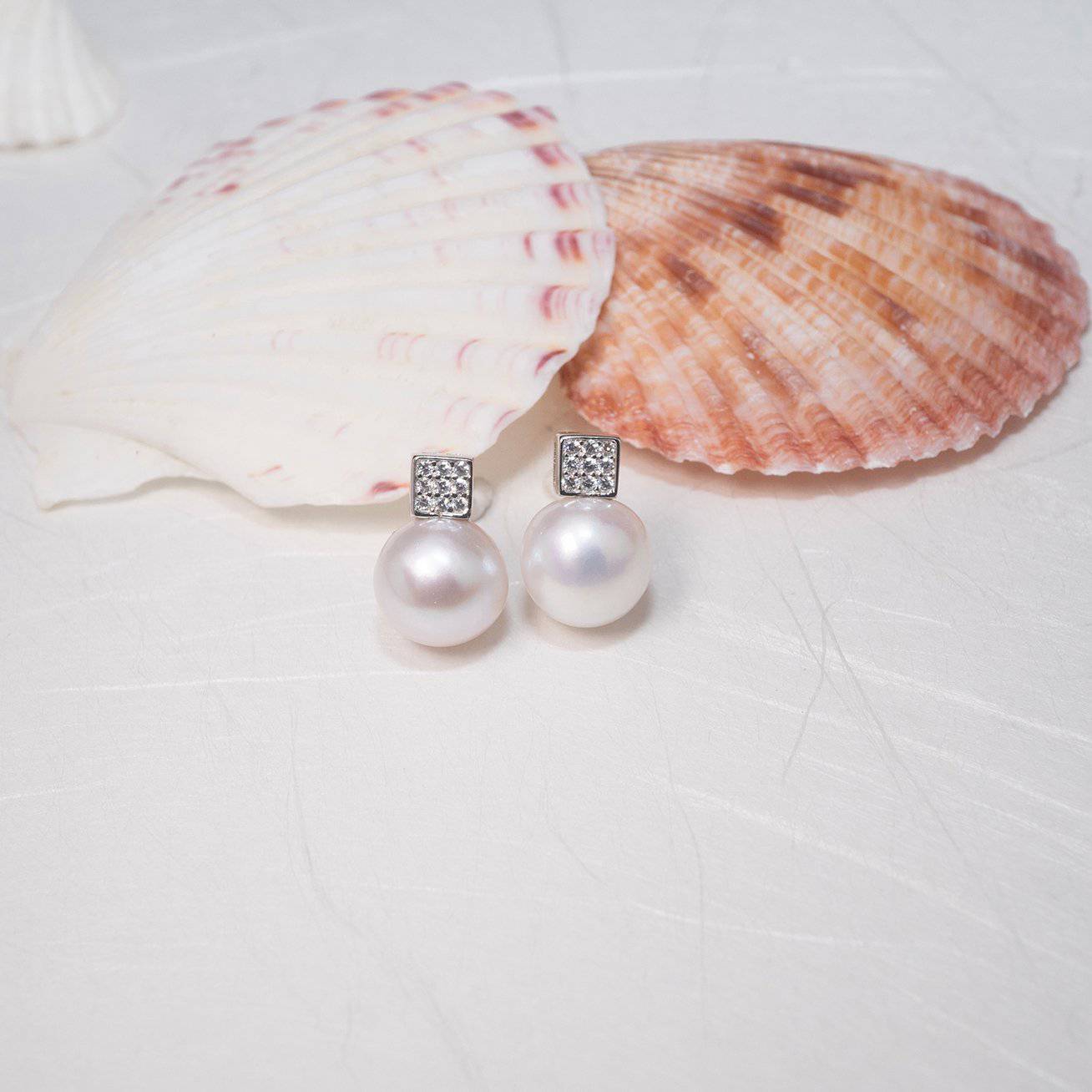 Elegant Freshwater Pearl Earrings WE00114 - PEARLY LUSTRE