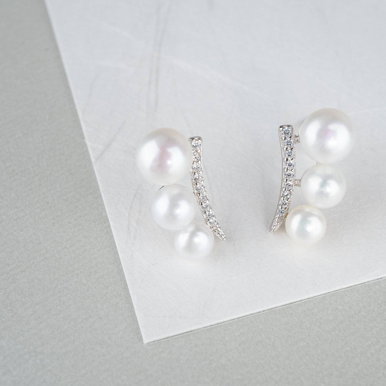 Elegant Freshwater Pearl Earrings WE00116 - PEARLY LUSTRE