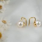 Elegant Freshwater Semi Round Pearl Earrings WE00132 - PEARLY LUSTRE