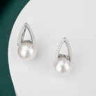 Elegant Freshwater Pearl Earrings WE00162 - PEARLY LUSTRE