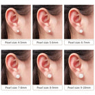 Elegant Freshwater White Semi Round Pearl Stud Earrings WE00126 - PEARLY LUSTRE