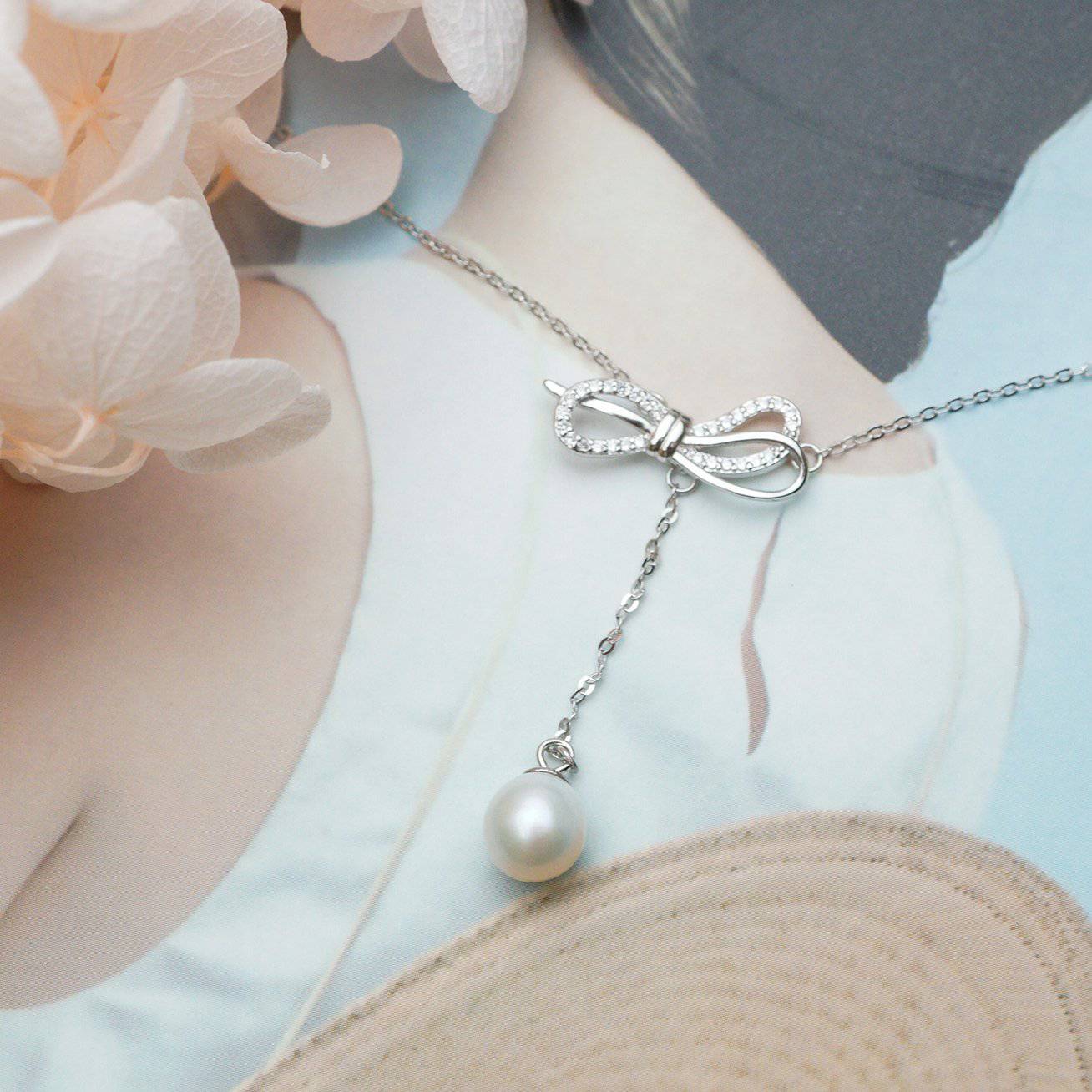 Elegant Freshwater Pearl Necklace WN00055 - PEARLY LUSTRE