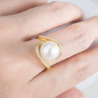 Elegant Freshwater Pearl Ring WR00073 - PEARLY LUSTRE