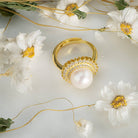 Elegant Edison Pearl Ring WR00006 - PEARLY LUSTRE