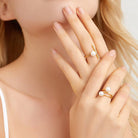 New Yorker Freshwater Pearl Ring WR00055 - PEARLY LUSTRE